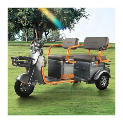 351-500w Electric Tricycle with Passenger Seat and Front Drum Rear Drum Brake System